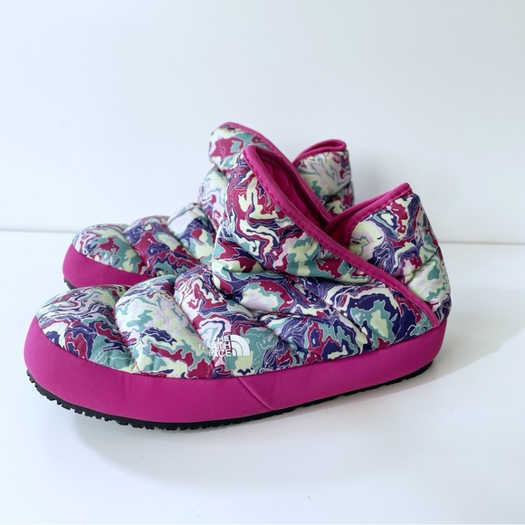 The North Face Other - The North Face Kids' Fuchsia Patterned ThermoBall Traction Booties Slippers US 3